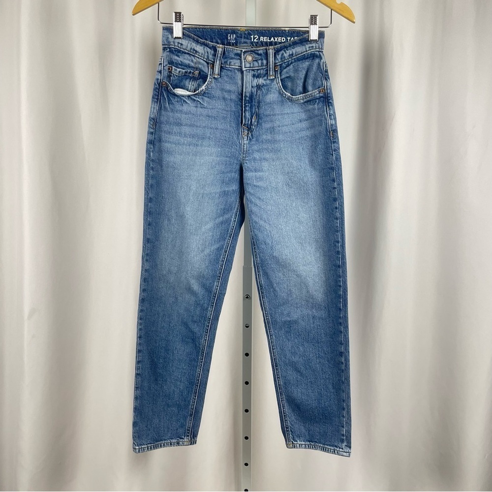 GAP Teen Size 12 Relaxed Taper Retro Jeans Medium Wash Classic
